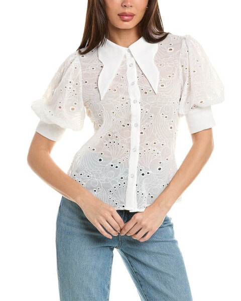 Gracia Embroidered Eyelet Top Women's