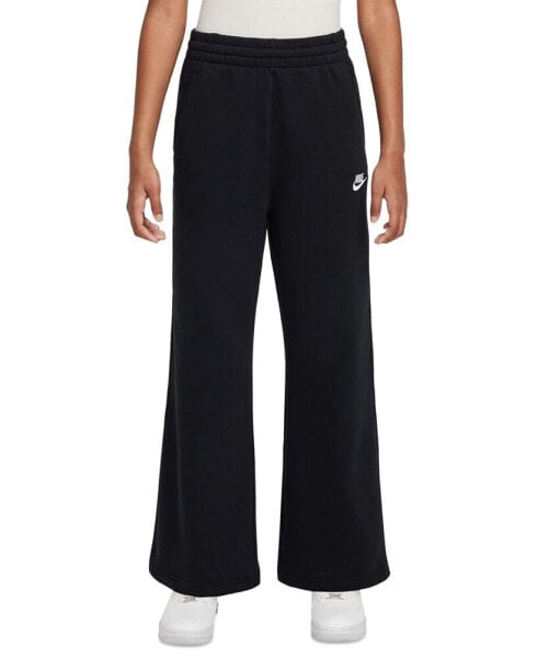 Big Girls Sportswear Club Fleece Wide-Leg Sweatpants