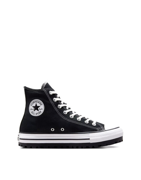 Converse Chuck Taylor All Star Hi city trek in black/white/black