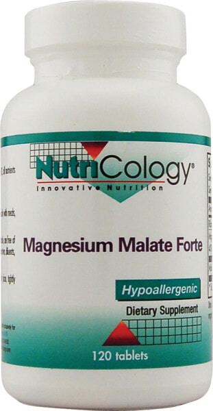 Nutricology Magnesium Malate Forte Комплекс с магнием и витамином B2 для выработки энергии 120 таблеток