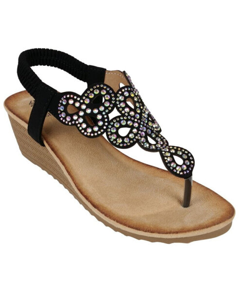 Women's Madelyn Embellished Wedge Sandals