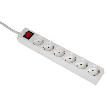 Сетевой фильтр Hama 00108833 - 6 AC outlet(s) - 230 V - 16 A - 3500 W - White - Plastic