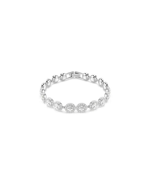 Round Cut White Rhodium Plated Una Bracelet