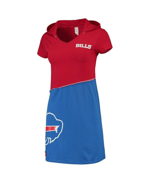 Спортивное платье женское Refried Apparel Red, Royal Buffalo Bills Hooded Mini Dress