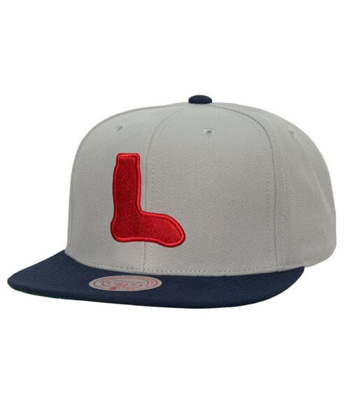 Men's Gray Boston Red Sox Cooperstown Collection Away Snapback Hat