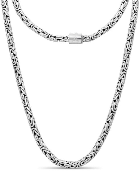 Borobudur Round 5mm Chain Necklace in Sterling Silver