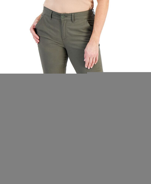 Women's Mid-Rise Straight Leg Chino Pants, Created for Macy's