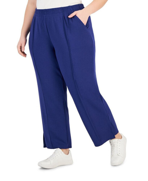 Plus Size High Rise Wide Leg Sweatpants, Created for Macy's