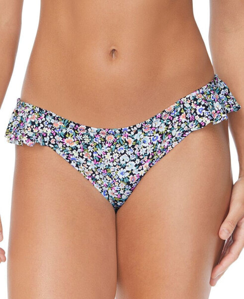 Juniors' Sophia Floral-Print Ruffled Bikini Bottom