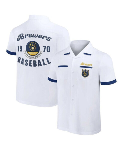 Рубашка мужская Fanatics коллекция Darius Rucker от White Milwaukee Brewers Bowlin