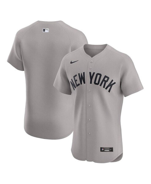 Men's Gray New York Yankees Road Elite Jersey
