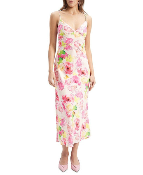 Women's Malinda Floral-Print Sleeveless Slip Dress