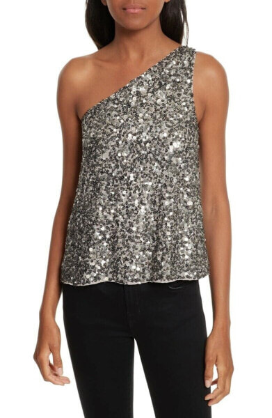 Women's Joie Hedra One-Shoulder Sequin Top, Size Small - Metallic 152073