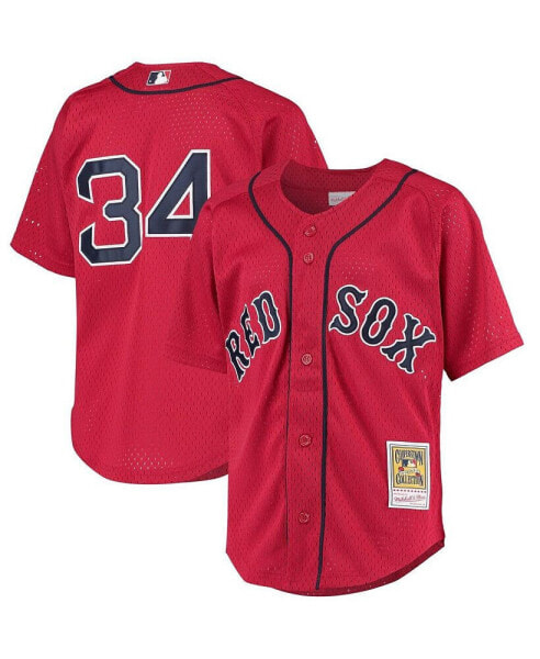 Big Boys David Ortiz Red Boston Red Sox Cooperstown Collection Batting Practice Jersey