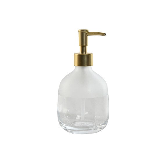 Soap Dispenser Home ESPRIT Transparent Golden Aluminium Crystal ABS 10 x 10 x 18 cm