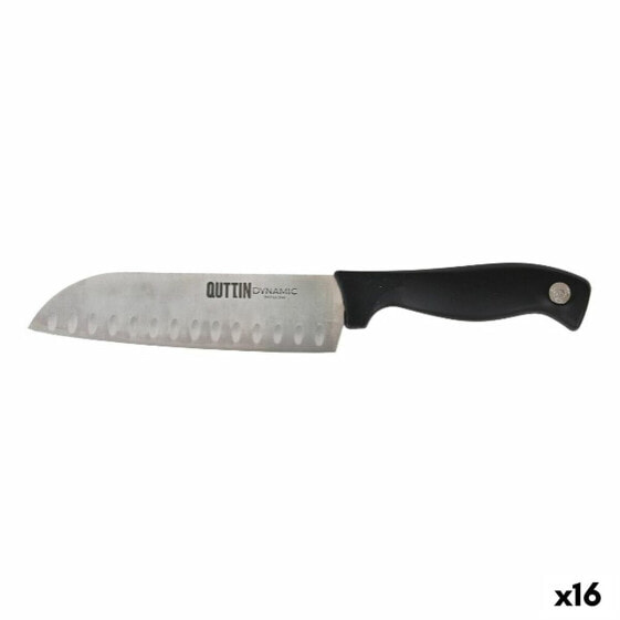 Кухонный нож Quttin Santoku Dynamic Чёрно-серебристый 17 см (16 штук)