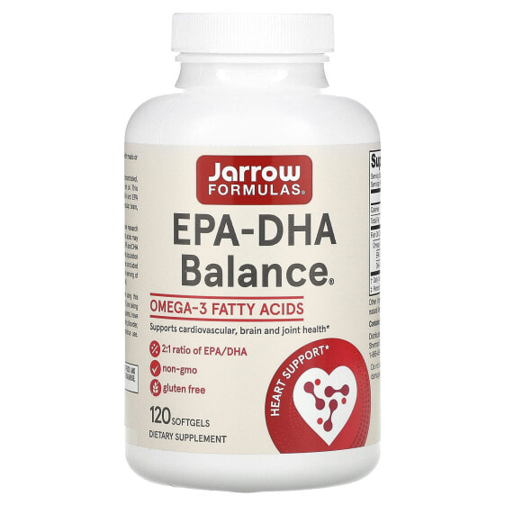 БАД для здоровья EPA-DHA Balance, 120 мягких гелей от Jarrow Formulas.