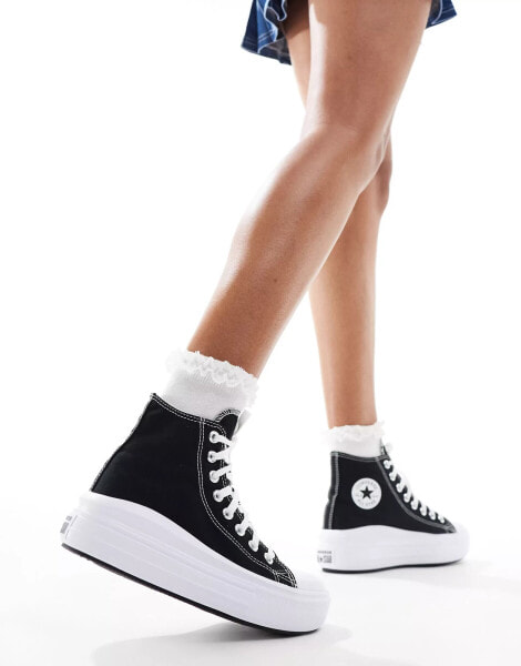 Converse Chuck Taylor All Star Move Hi trainers in black