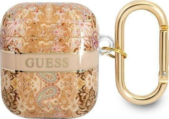 Guess Etui ochronne Paisley Strap Collection do AirPods złote