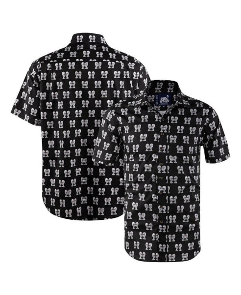 Men's Black Pink Floyd Division Bell Button-Down Shirt