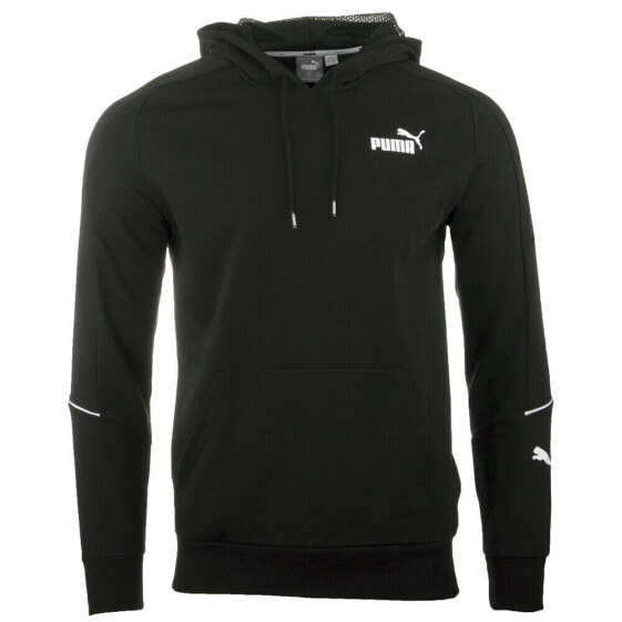 Puma Pipe Sports Logo Pullover Hoodie Mens Black Casual Outerwear 84736251