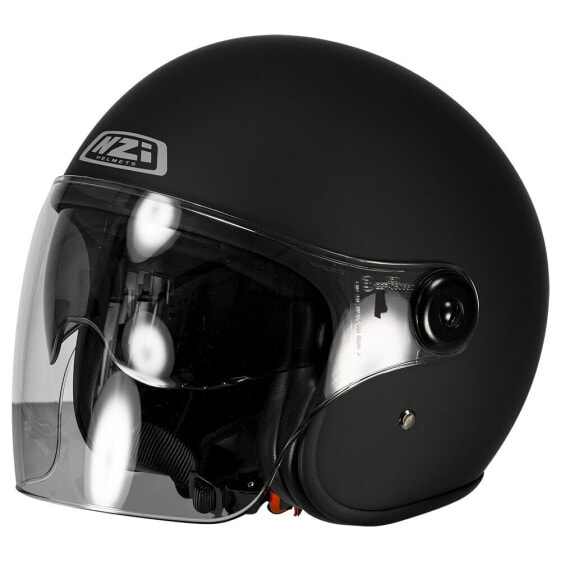 Шлем мотоциклетный NZI Ville Open Face в матовом черном цвете