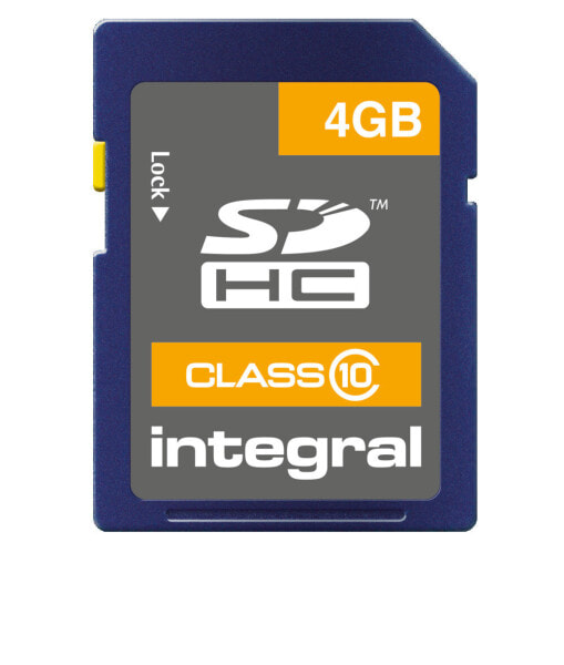 Integral 4GB SD CARD SDHC CL10 20 MB/S - 4 GB - SD - UHS-I - 20 MB/s - Class 1 (U1) - Blue