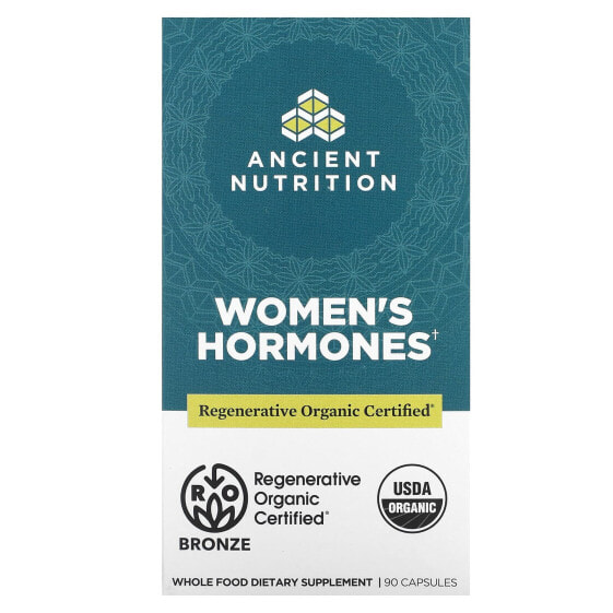 Dr. Axe / Ancient Nutrition, гормоны для женщин, 90 капсул
