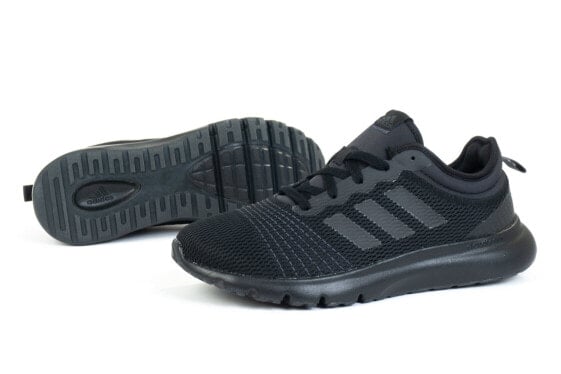 Мужские кроссовки спортивные для бега черные текстильные низкие adidas H02001