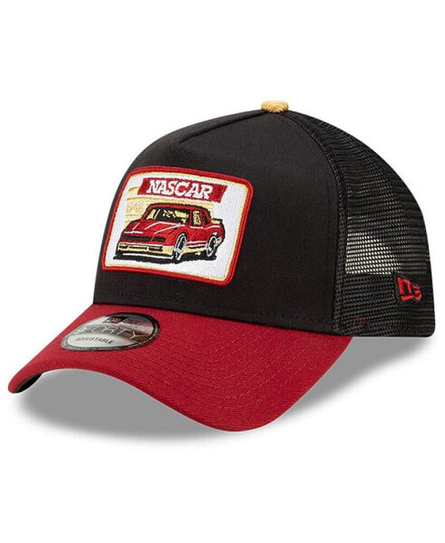 Men's Black, Red NASCAR Legends 9FORTY A-Frame Adjustable Trucker Hat