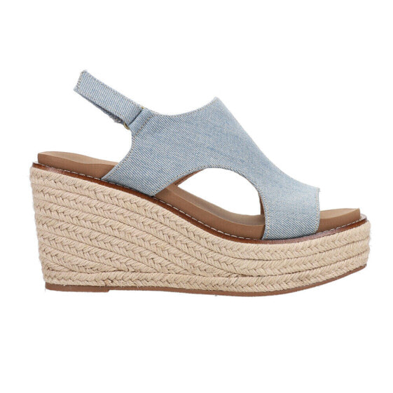 Corkys Freddie Espadrille Wedge Womens Blue Casual Sandals 41-0189-DEMN