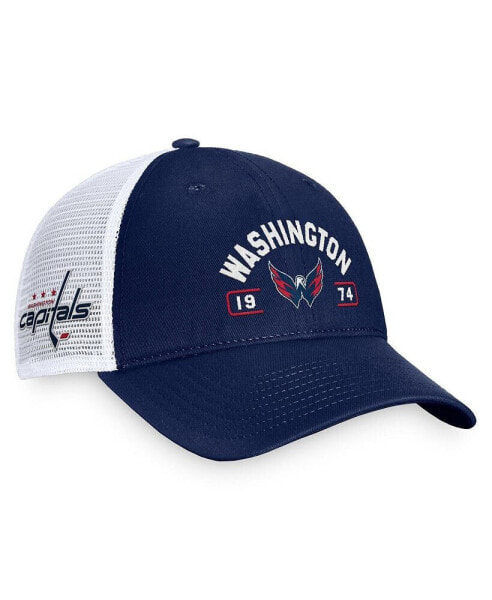 Men's Navy/White Washington Capitals Free Kick Trucker Adjustable Hat