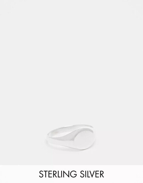 Kingsley Ryan sterling silver 9mm signet ring in silver