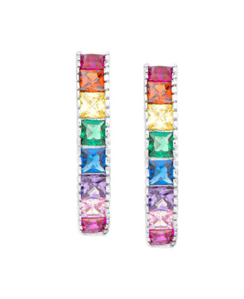 Women's Rainbow Hoop Earrings