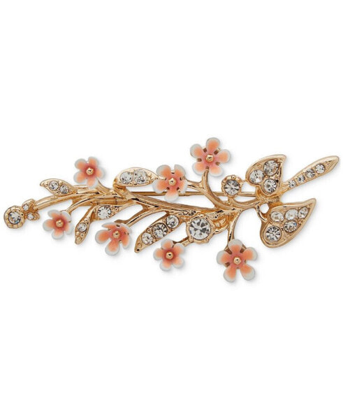 Брошь Anne Klein Crystal & Pink Flower Sprig Pin