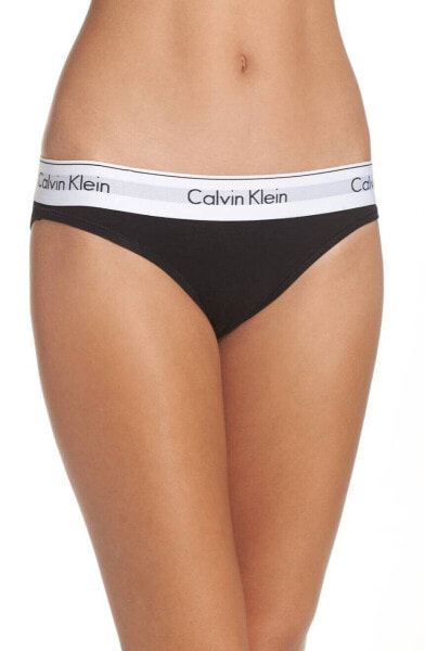 CALVIN KLEIN Women's Black 'Modern Cotton Collection' Bikini Underwear Sz. M