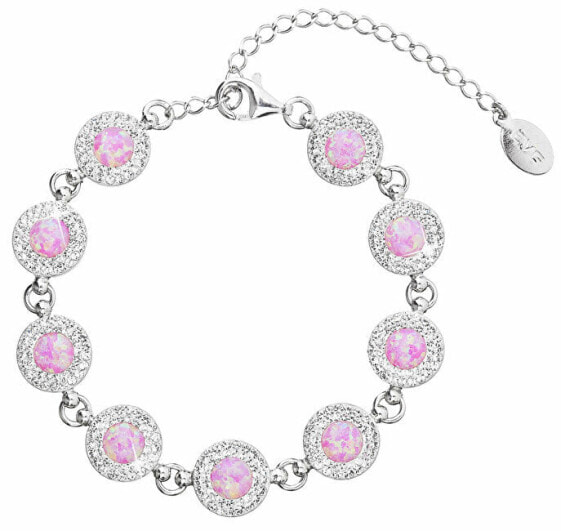 Charming bracelet with pink opals 33105.1