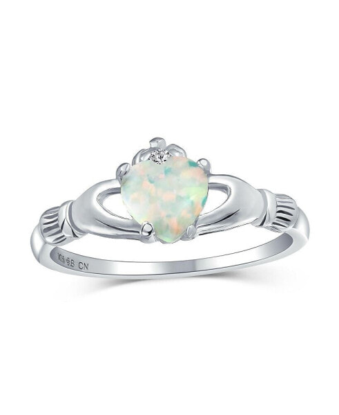 Кольцо Bling Jewelry Celtic Claddagh Opal Sisters Sisters Sisters.