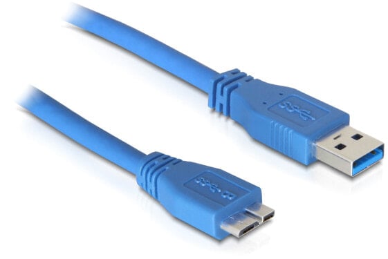 Delock 83502 - 5 m - USB A - Micro-USB B - USB 3.2 Gen 1 (3.1 Gen 1) - Male/Male - Blue