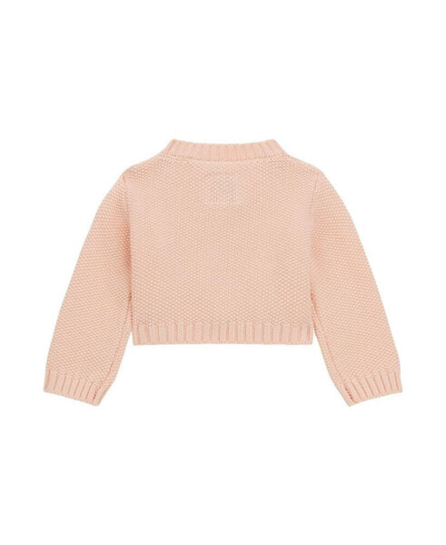 Baby Girls Long Sleeve Cotton Knit Cardigan Sweater
