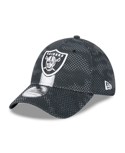 Men's Black Las Vegas Raiders 2024 Sideline 39THIRTY Flex Hat