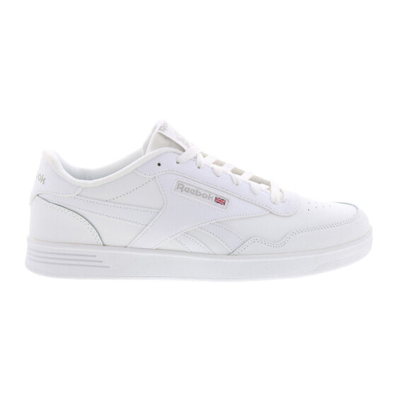 Reebok Club Memt Mens White Leather Lace Up Lifestyle Sneakers Shoes