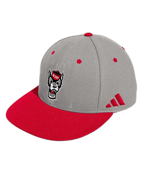 Men's Gray NC State Wolfpack On-Field Baseball Fitted Hat