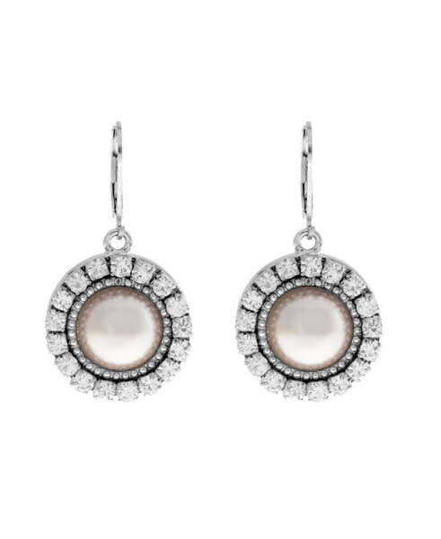 Round Pearl Drop Earrings