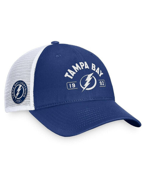 Men's Blue/White Tampa Bay Lightning Free Kick Trucker Adjustable Hat