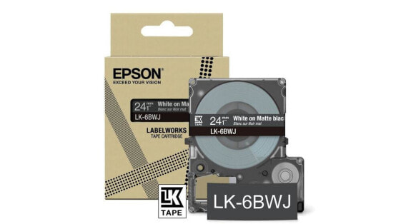 Epson LK-6BWJ - Black - White - Thermal transfer - Matte - 2.4 cm