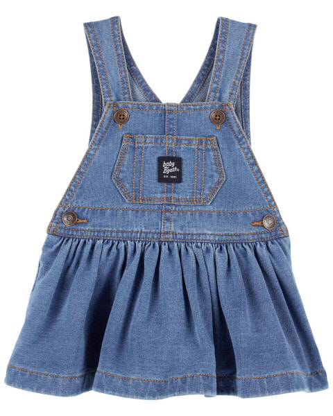 Baby Knit-Like Denim Jumper Dress 24M