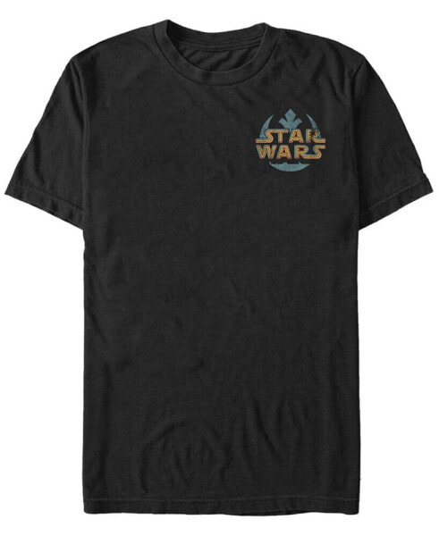 Star Wars Men's Retro Text Logo Short Sleeve T-Shirt