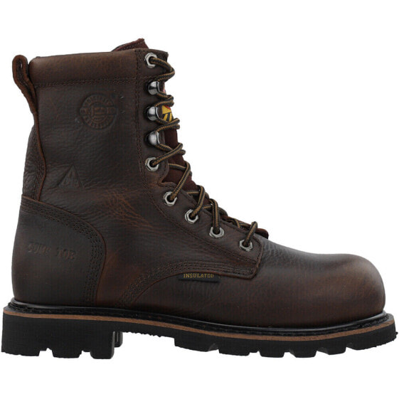 Justin Original Workboots Miner 8 Composite Safety Toe Work Mens Brown Work Saf