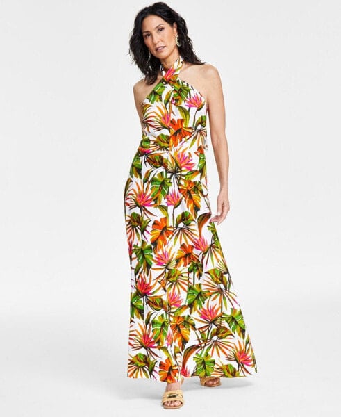 Women's Linen Halter Maxi Dress, Created for Macy's